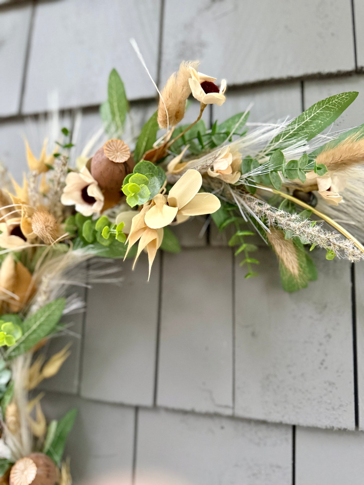17” Boho Hoop Wreath