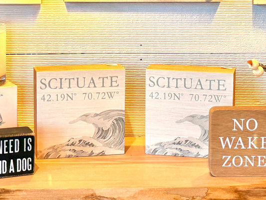 Rustic Marlin’s Scituate wave block