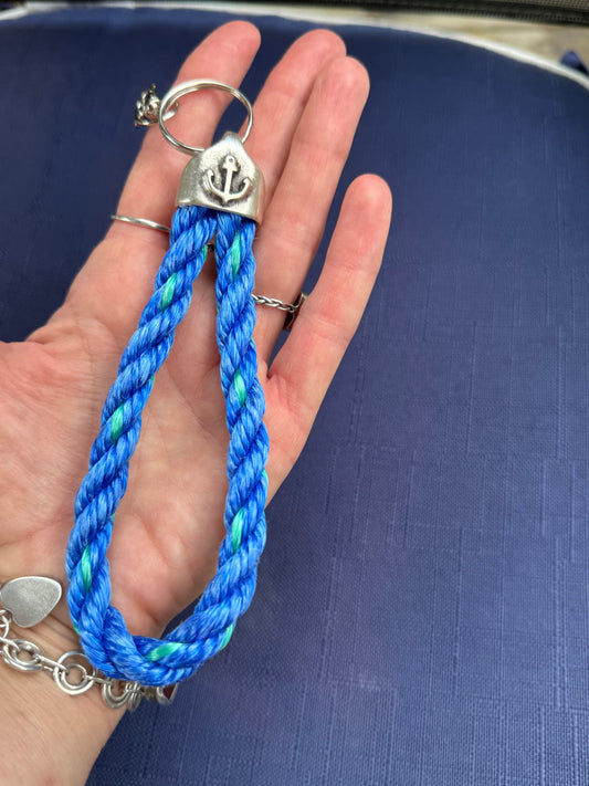 Blue Lobster Rope Keychain