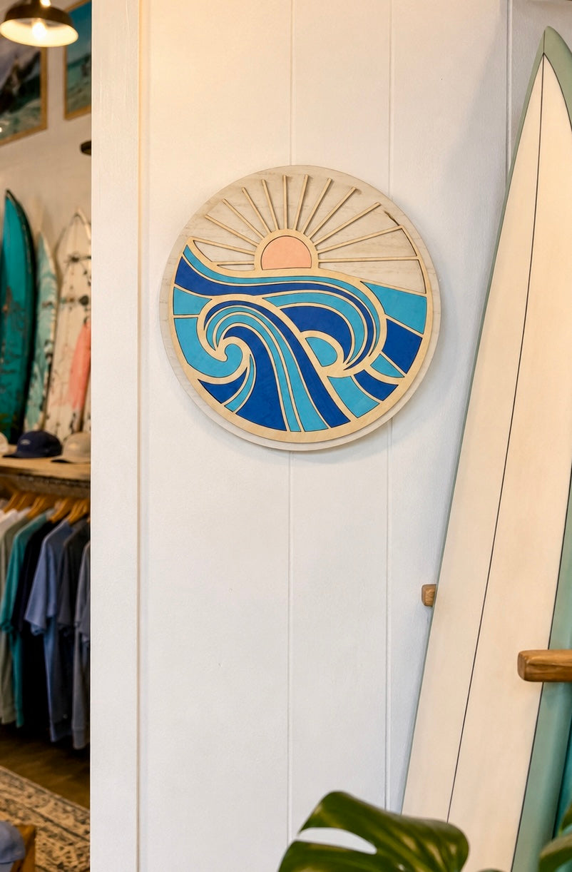 12” Wooden Sunrise Swell