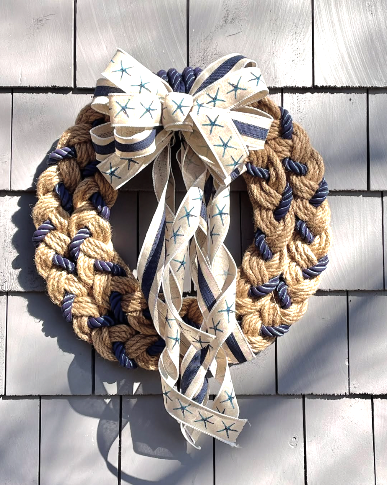 16" Braided Wreath With Bow On Top