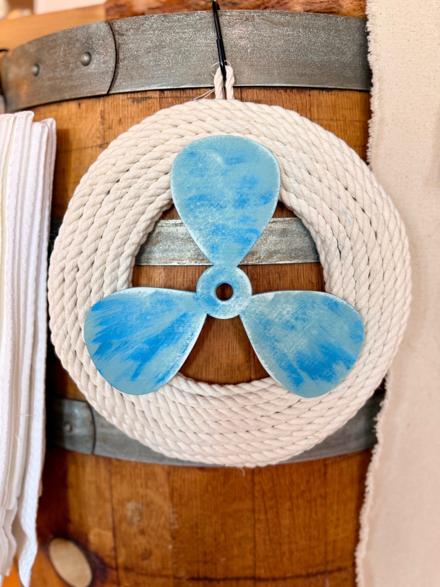 10” Distressed Propeller Rope Wreath