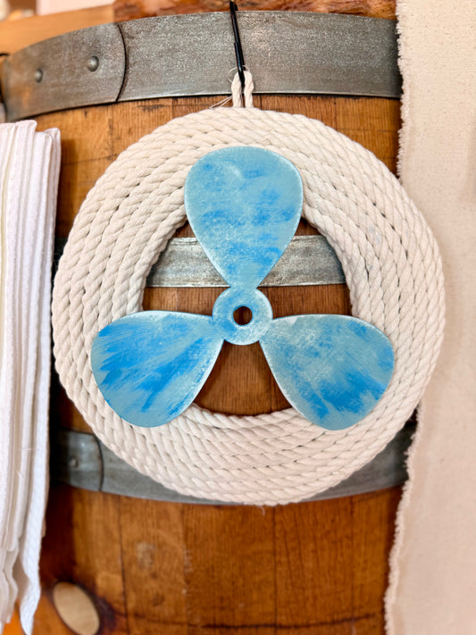 10” Distressed Propeller Rope Wreath