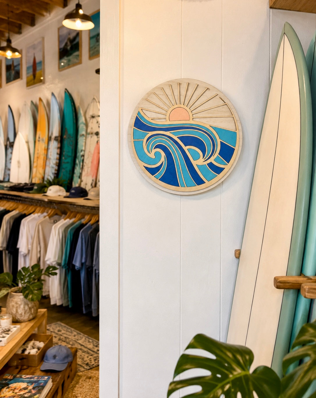 12” Wooden Sunrise Swell