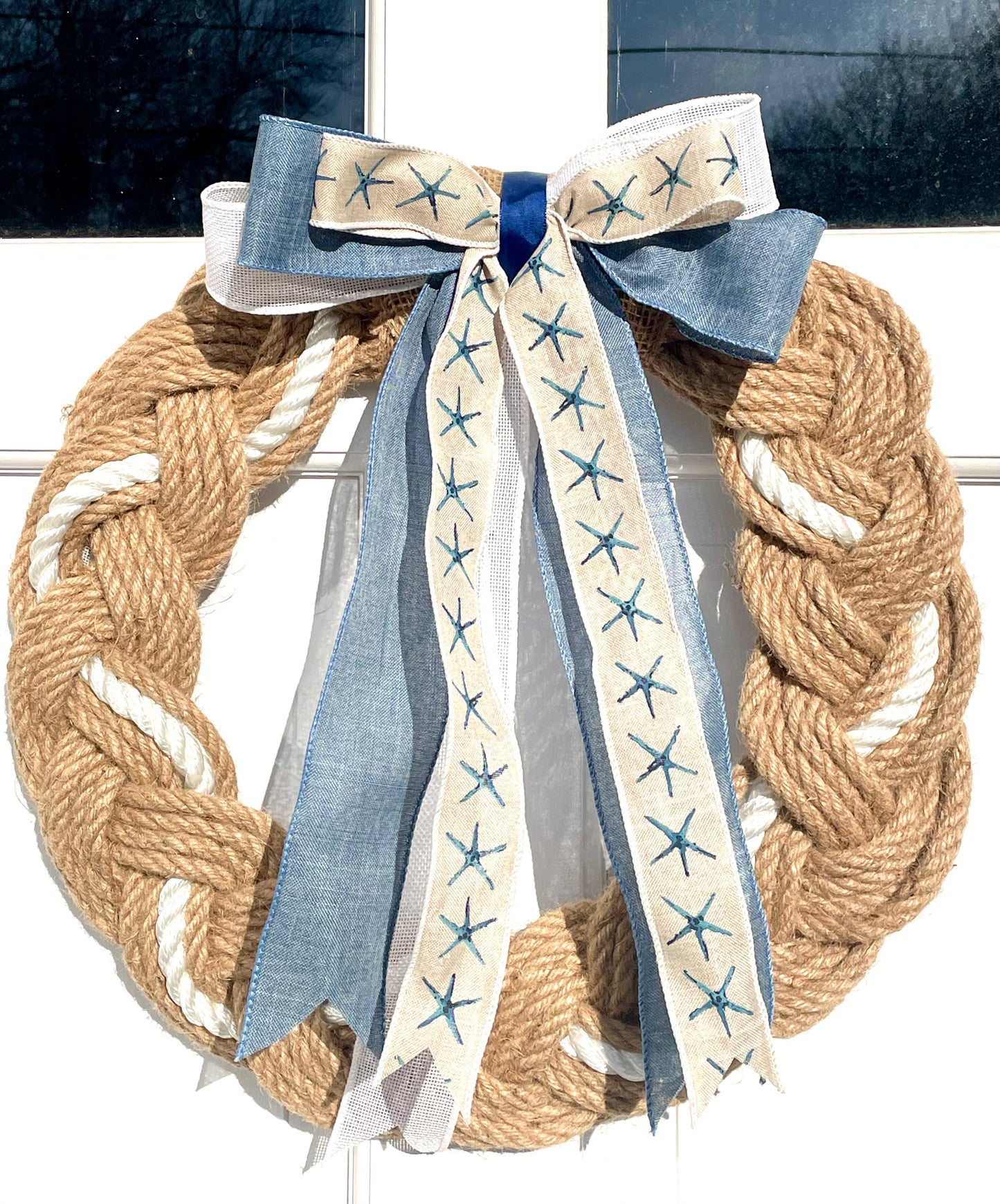 17” Braided Jute and Boat Rope Wreath