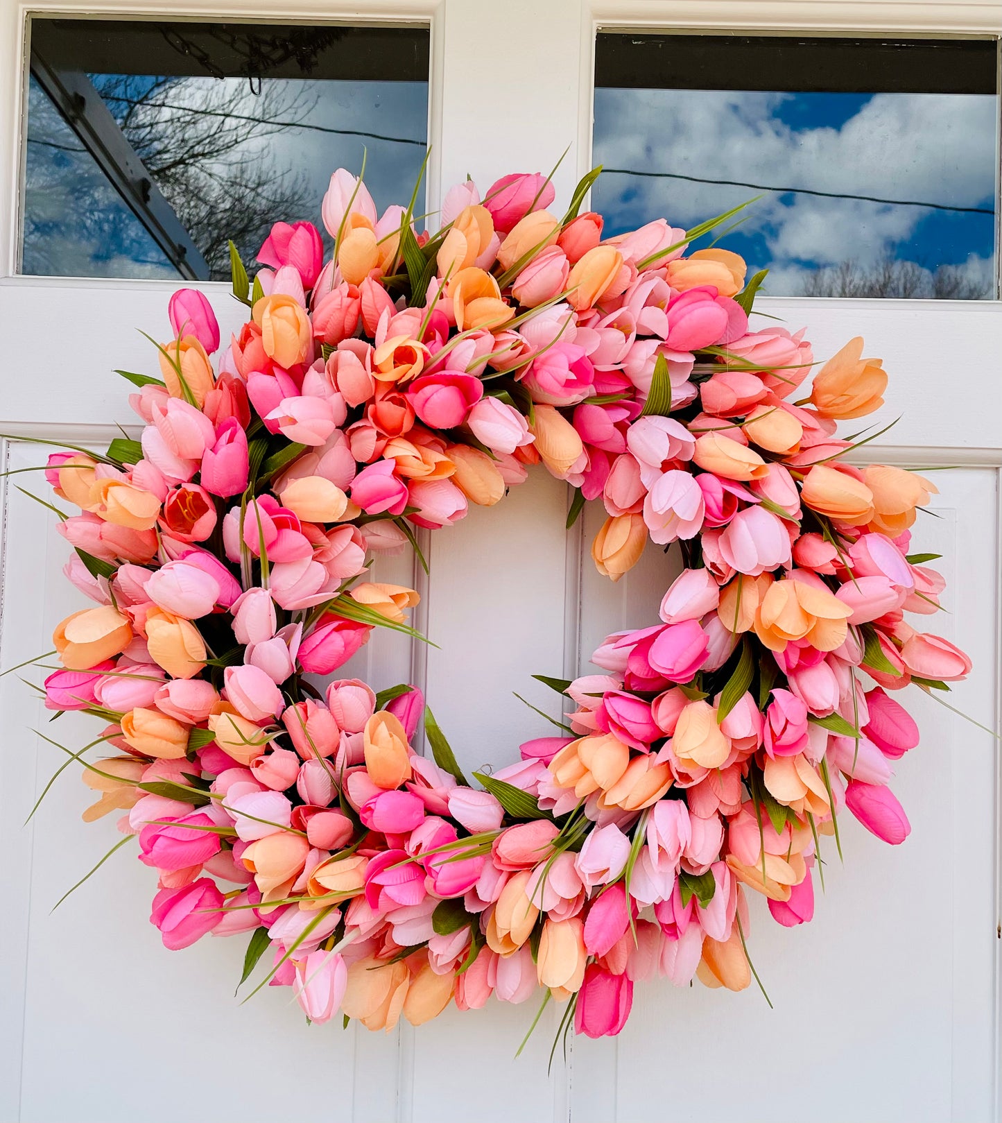 22” Sherbet Tulip Wreath