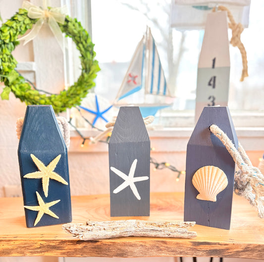 9.5” Handmade wooden bouys
