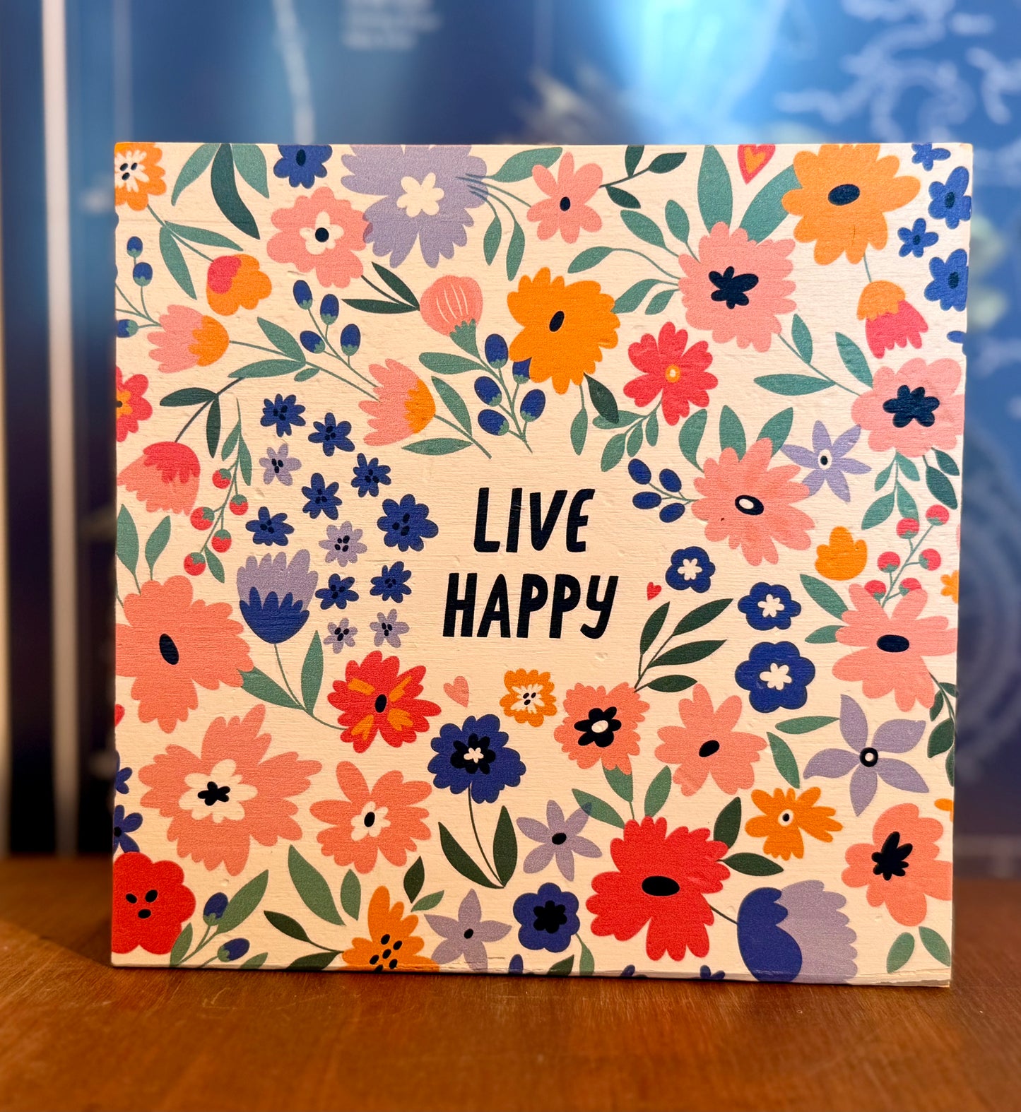 Wildflower Wooden Block