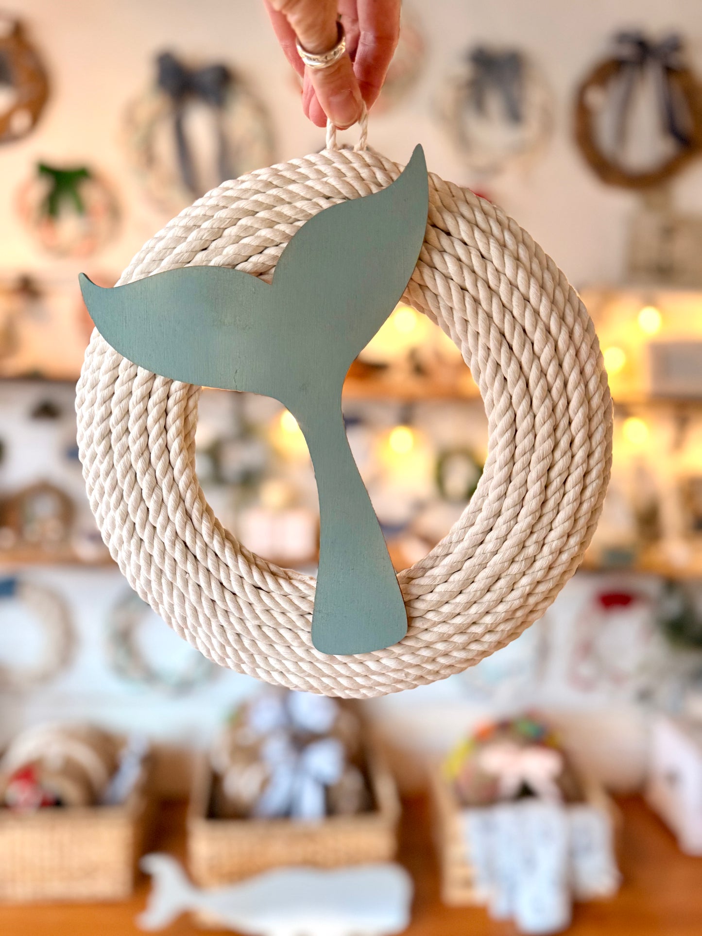 10” Whale Tail in Blue Harbor